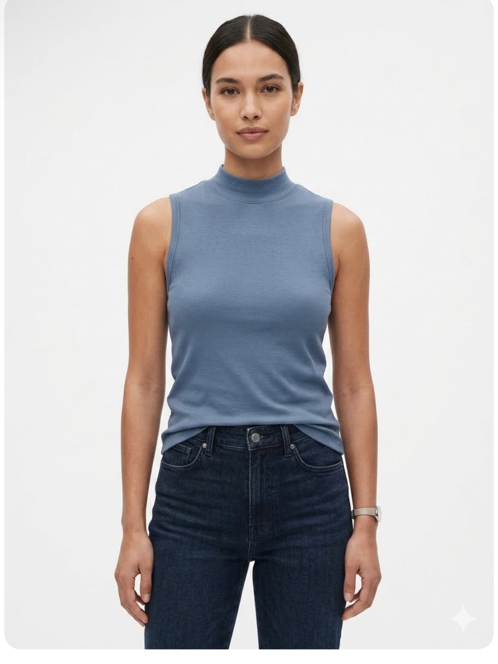 Abercrombie Sleeveless Cozy Mockneck Tank